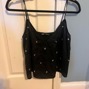 ZARA beaded tank! size xs!